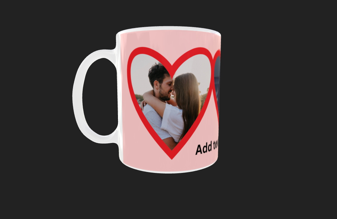 Triple Heart Photo Mug - Luxe-Custom-Designer