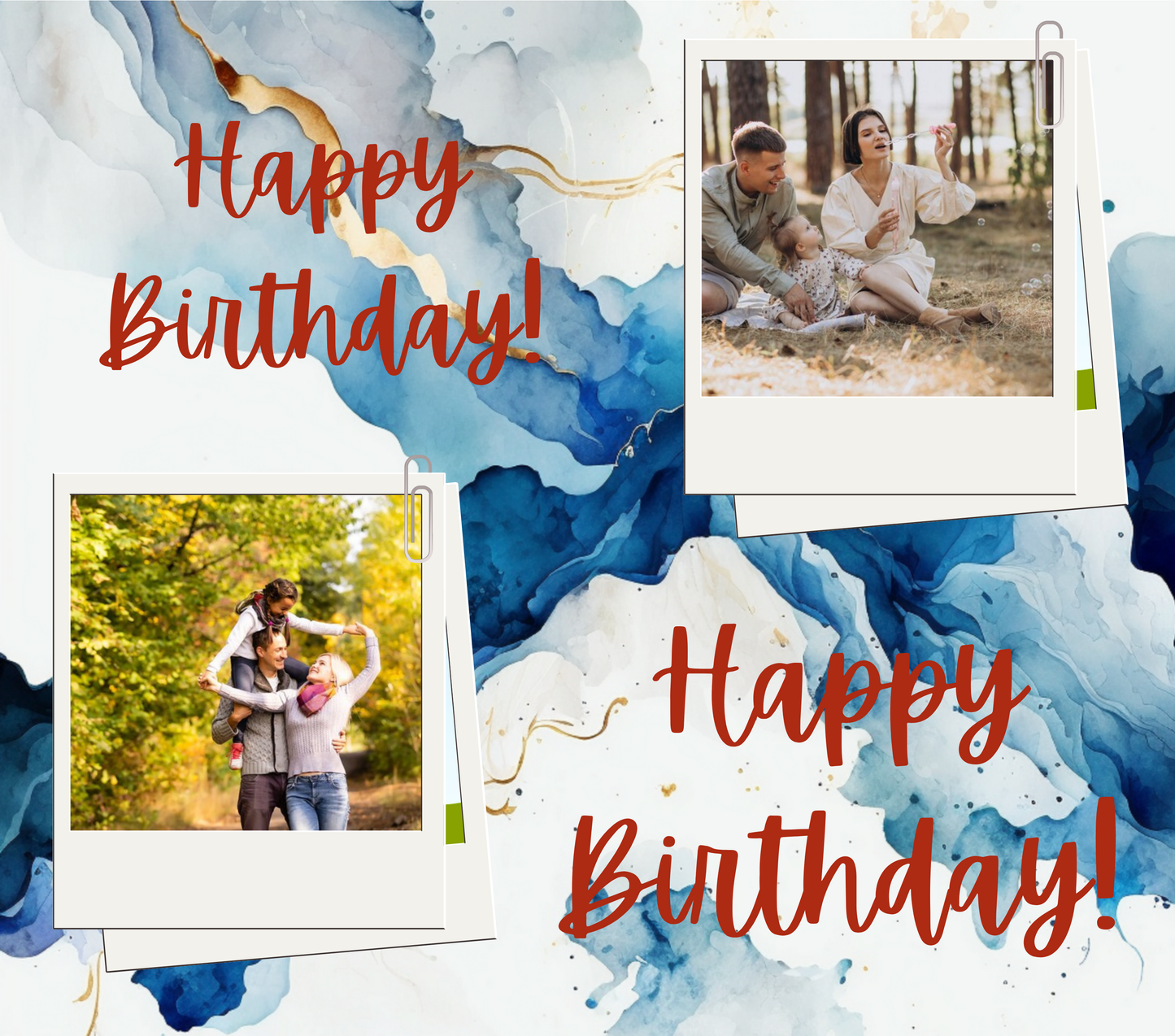 Birthday 2 Image Slate - Luxe Custom Designer