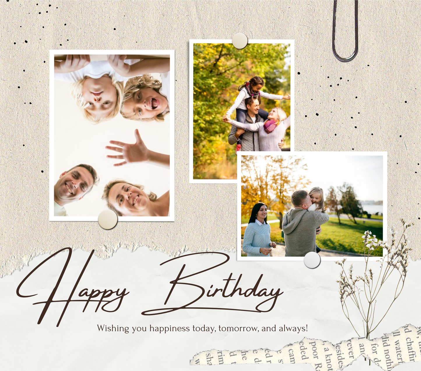 Birthday 3 Image Slate - Luxe Custom Designer