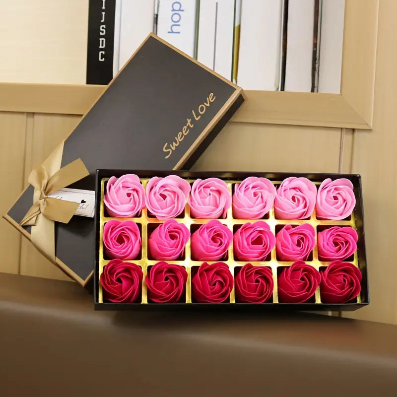 18 Piece Rose Soap Box - Luxe-Custom-Designer