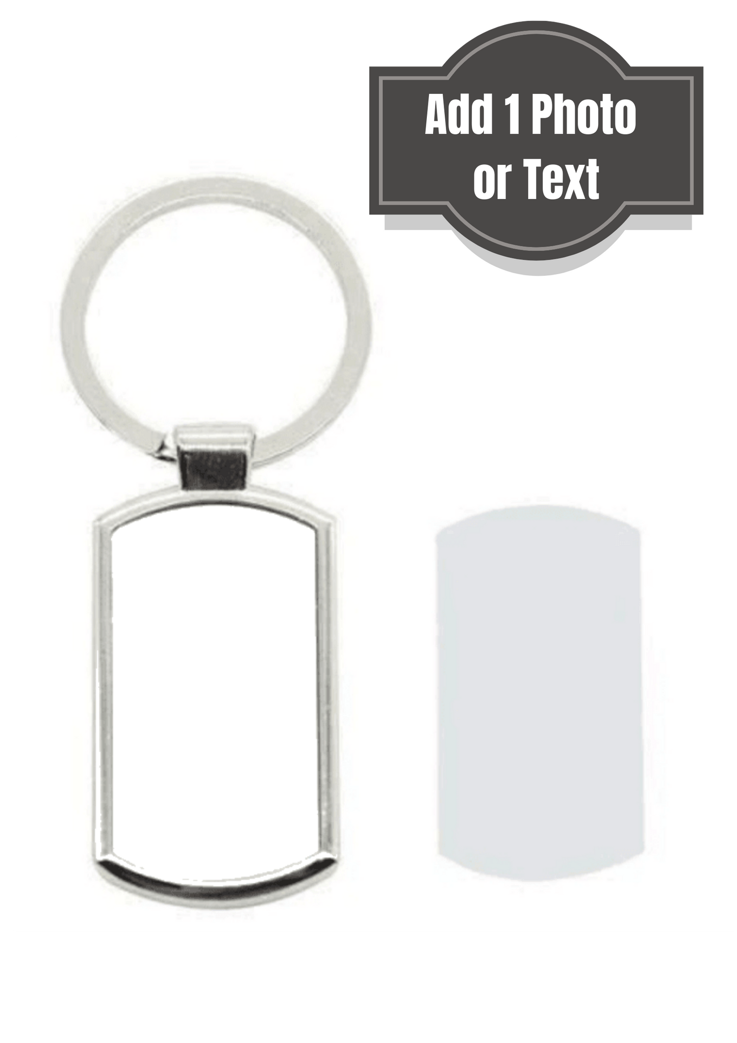Silver Metal keyring - Luxe-Custom-Designer