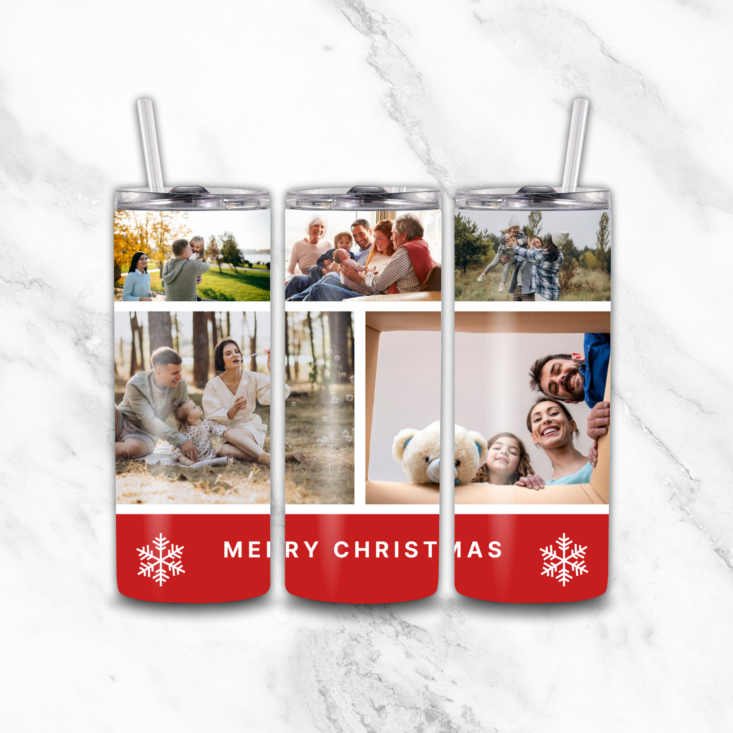 5 Image Christmas Tumbler
