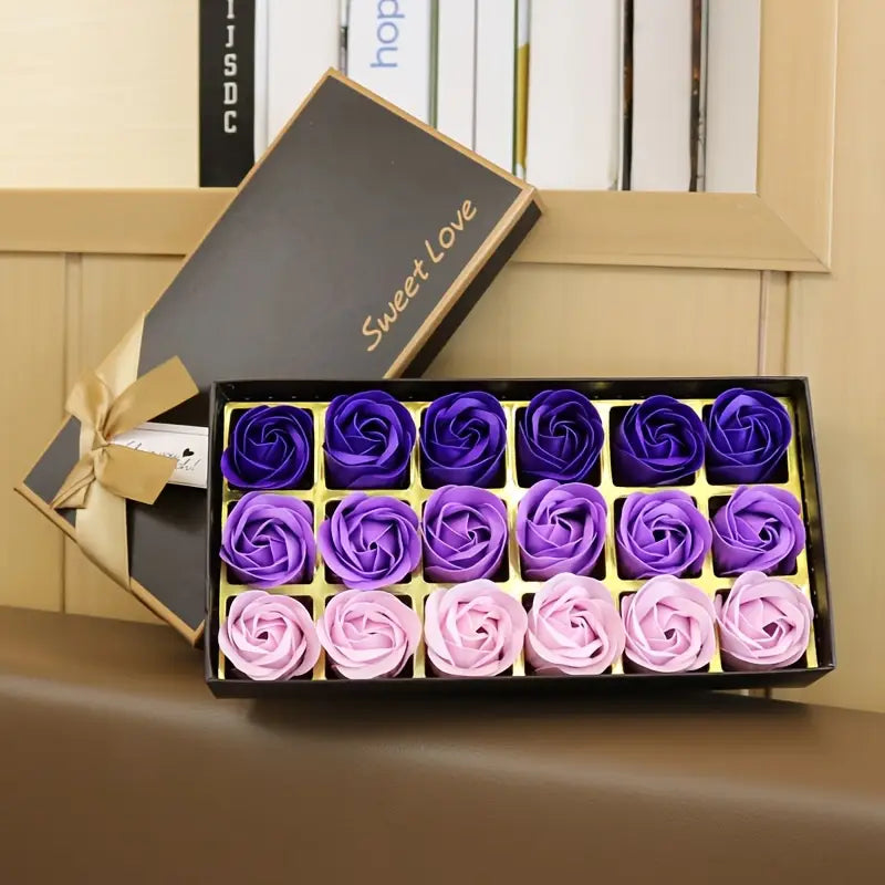 18 Piece Rose Soap Box - Luxe-Custom-Designer