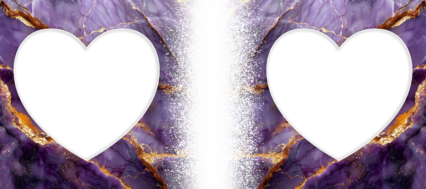 Marble Effect 2 heart Image mug - Luxe Custom Designer