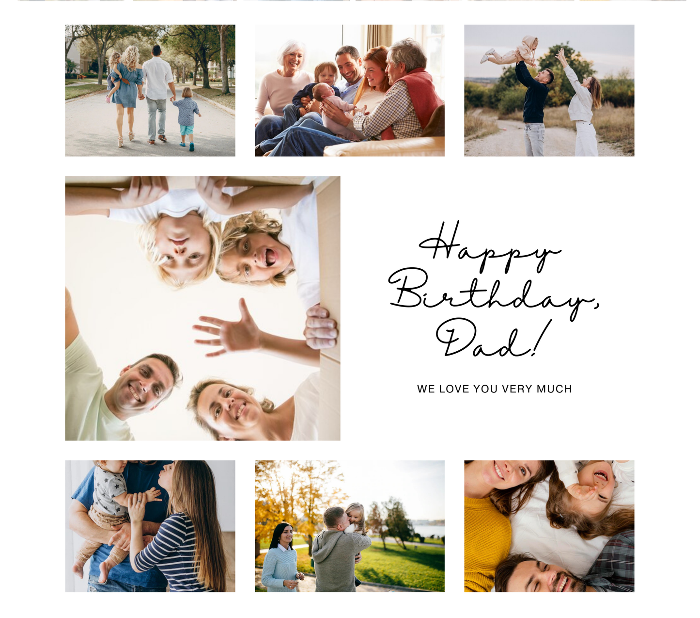 7 Image Birthday Photo Slate - Luxe Custom Designer