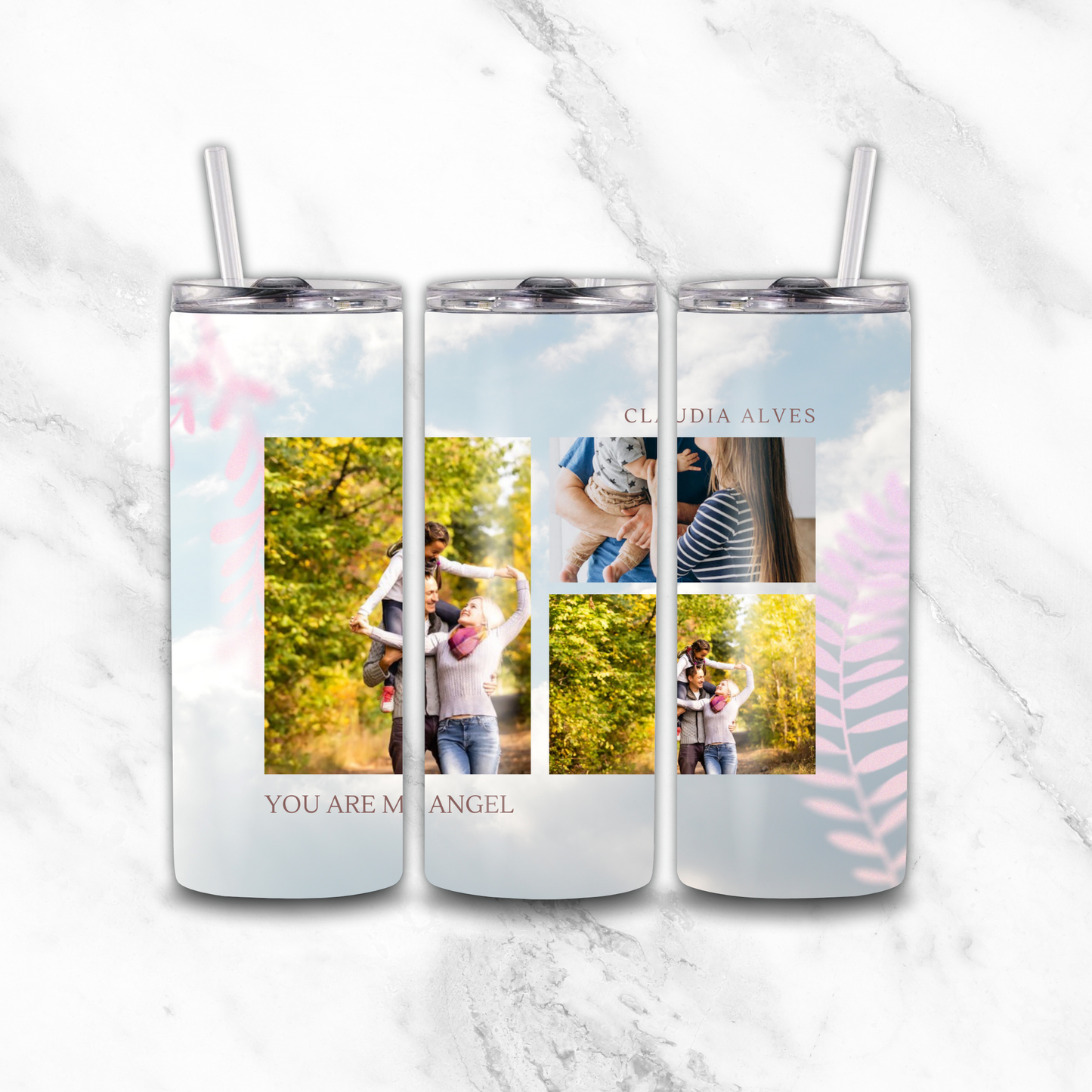 My angel 3 image tumbler