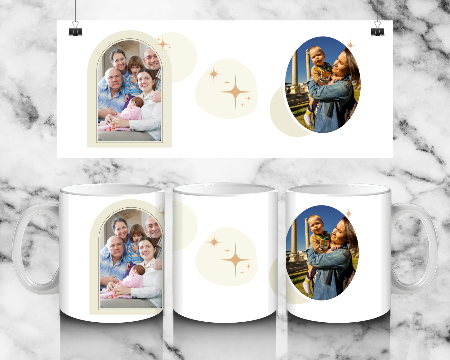 2 panel Photo Mug - Luxe Custom Designer