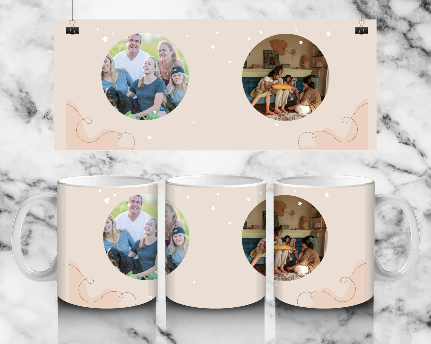2 panel Mug - Luxe-Custom-Designer
