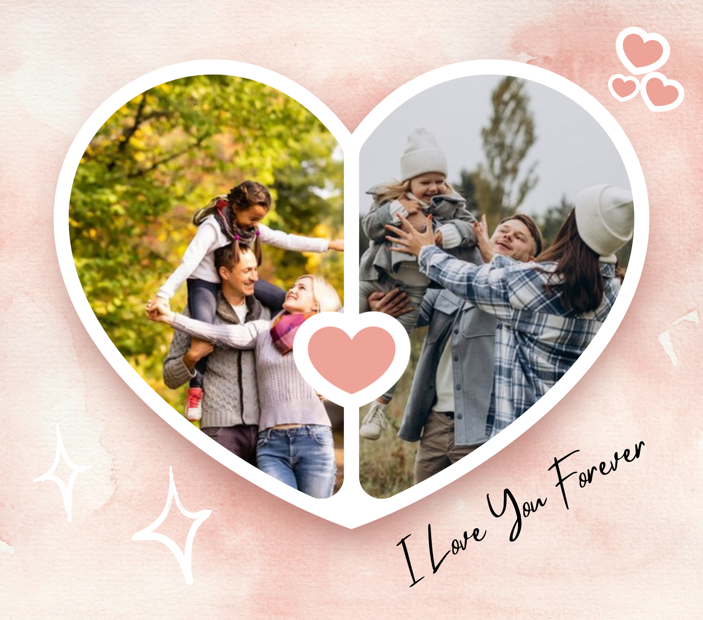 Heart Double Image Slate - Luxe Custom Designer