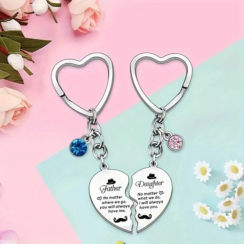 Father and Daughter Keyring - Luxe-Custom-Designer