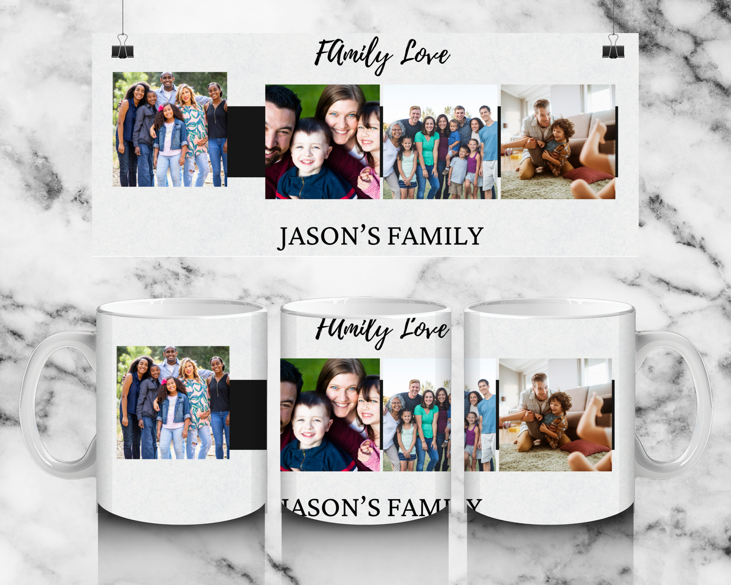 Family Love photo mug - Luxe-Custom-Designer