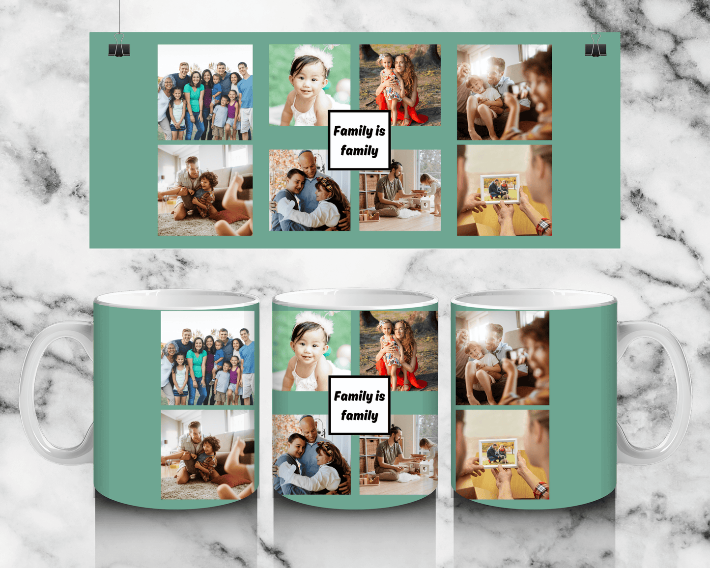 8 Panel Family Mug - Luxe-Custom-Designer