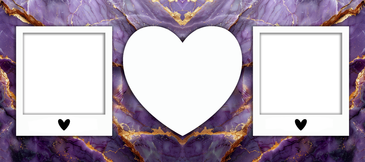 Marble Effect 2 Image mug with heart - Luxe Custom Designer