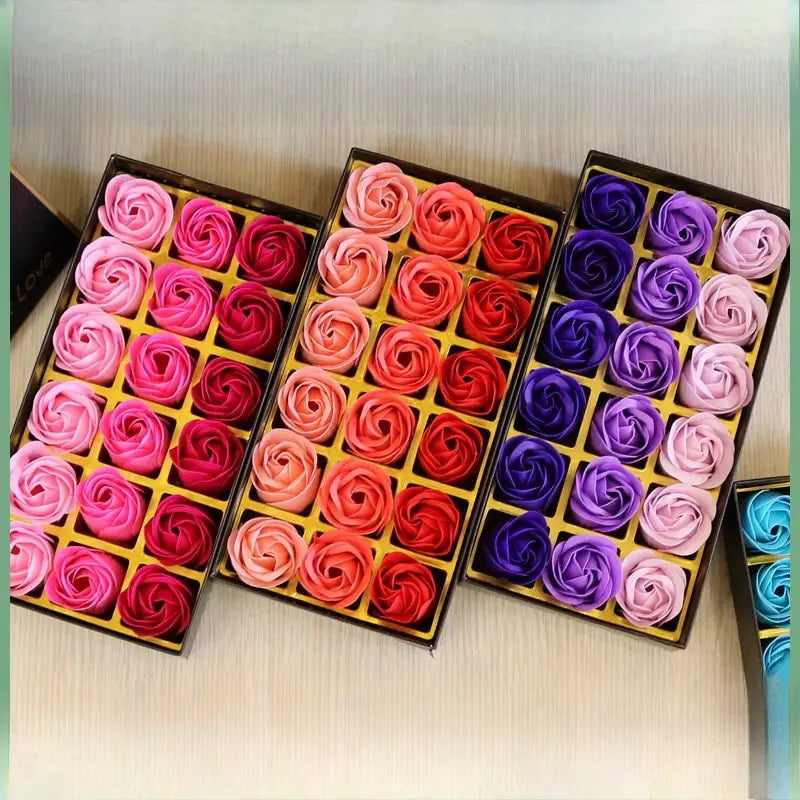 18 Piece Rose Soap Box - Luxe-Custom-Designer