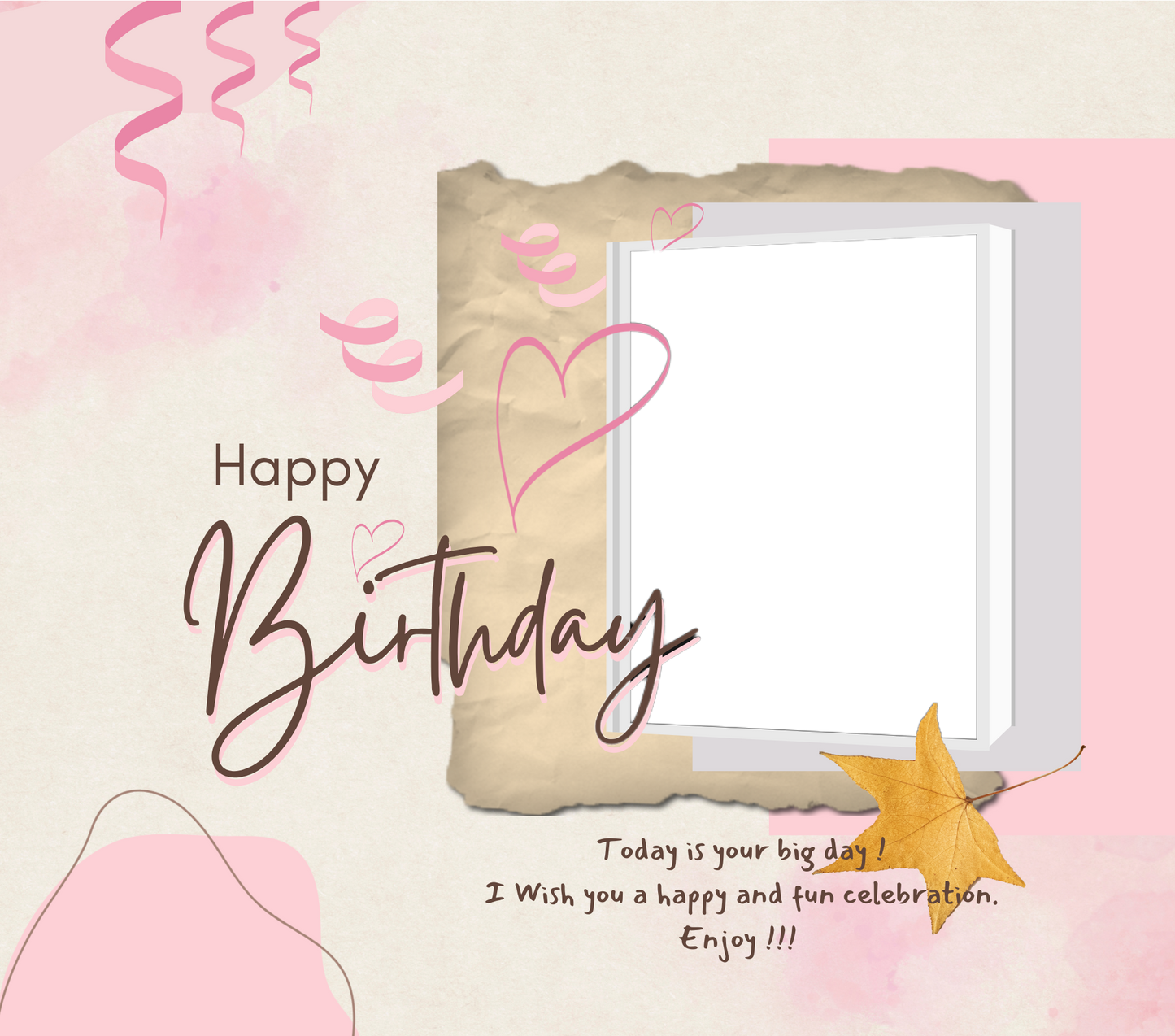 Birthday Photo Slate - Luxe Custom Designer