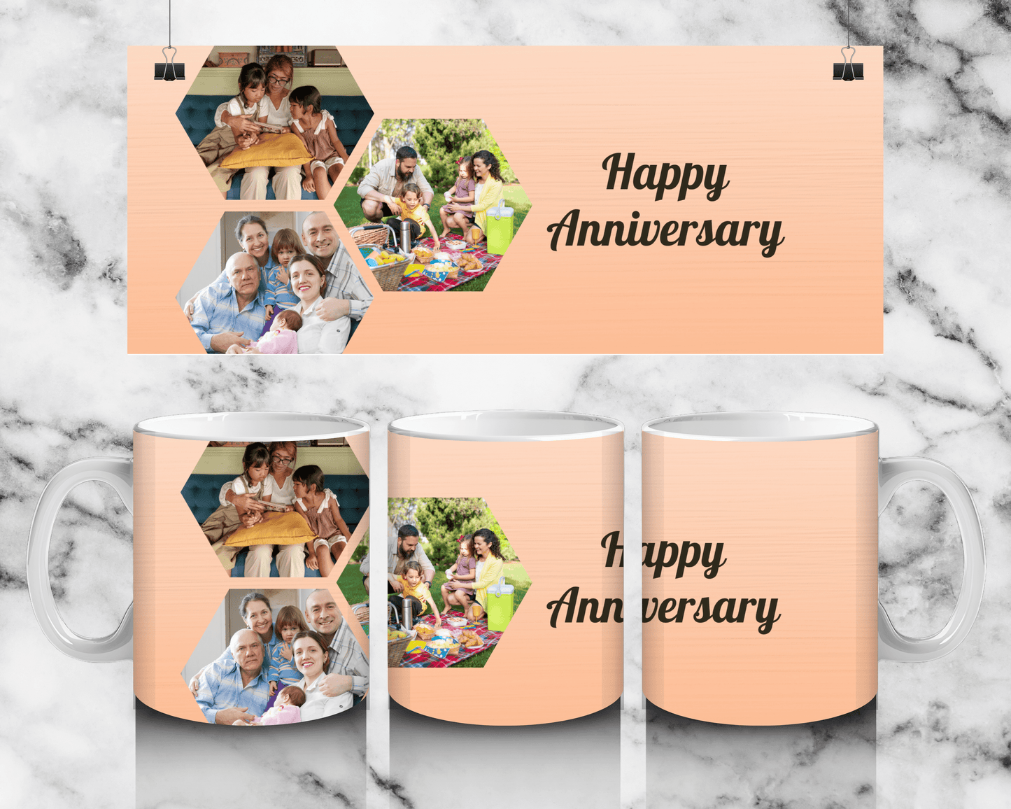 3 Image anniversary Mug - Luxe-Custom-Designer