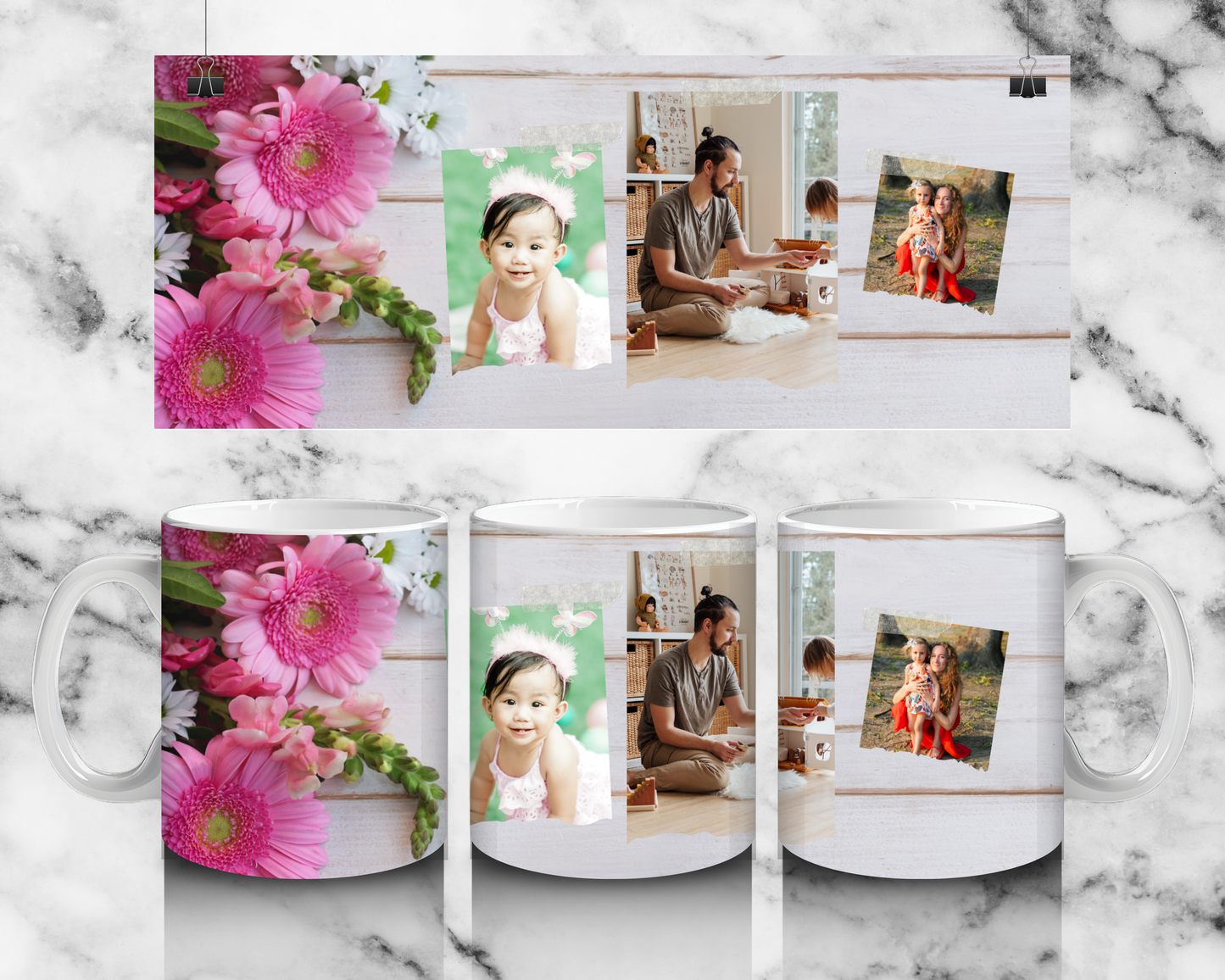 3 Panel Photo mug - Luxe Custom Designer