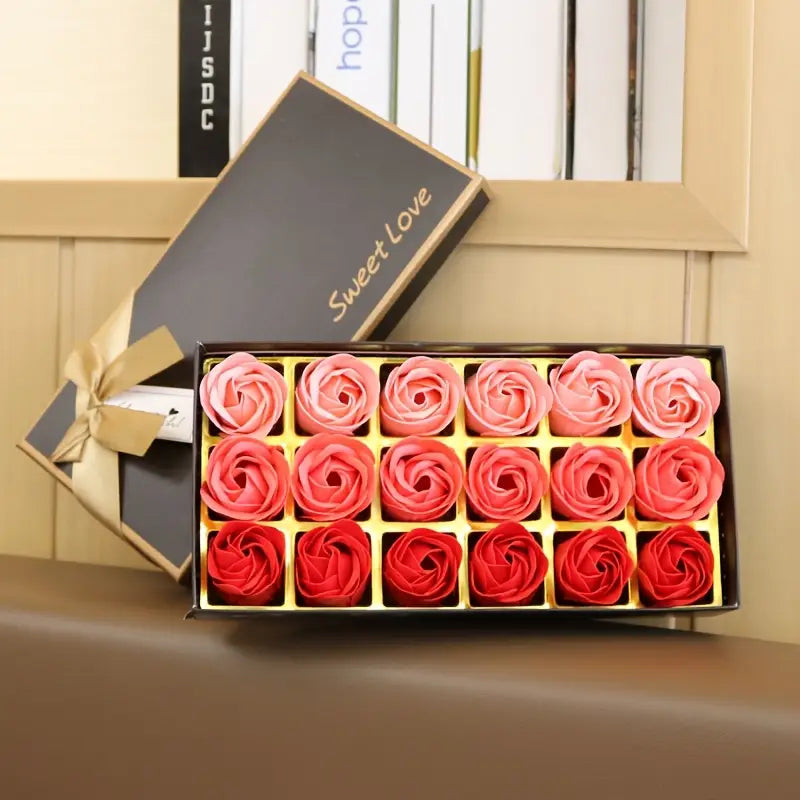 18 Piece Rose Soap Box - Luxe-Custom-Designer
