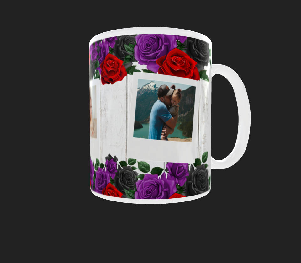 Rose 3 Image Photo Mug - Luxe Custom Designer