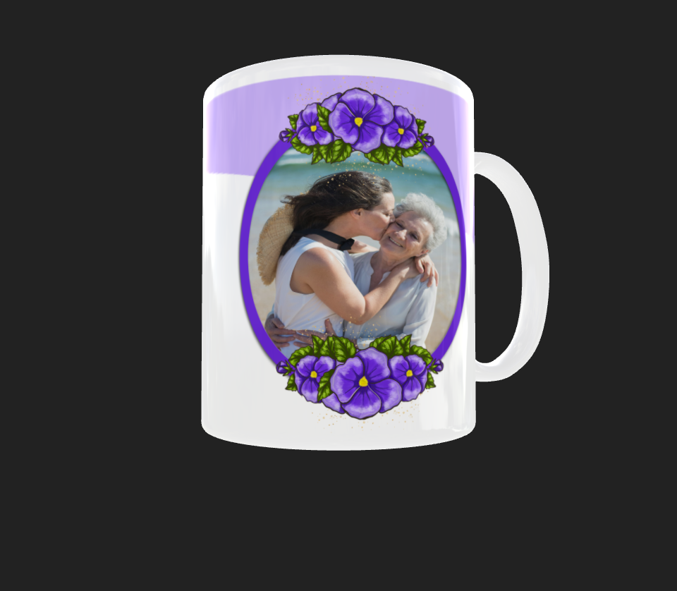 Purple Rose Photo Mug Mother Day - Luxe Custom Designer