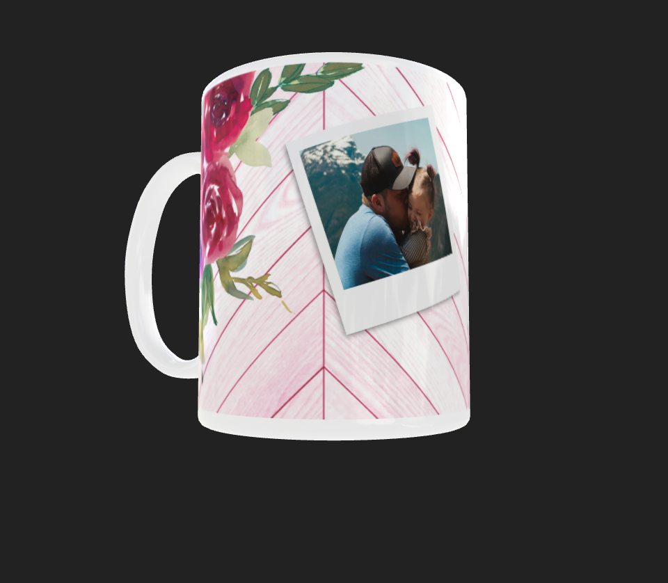 Floral Photo Mug - Luxe-Custom-Designer