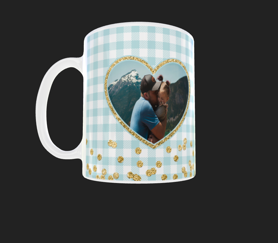 Heart photo mug - Luxe-Custom-Designer