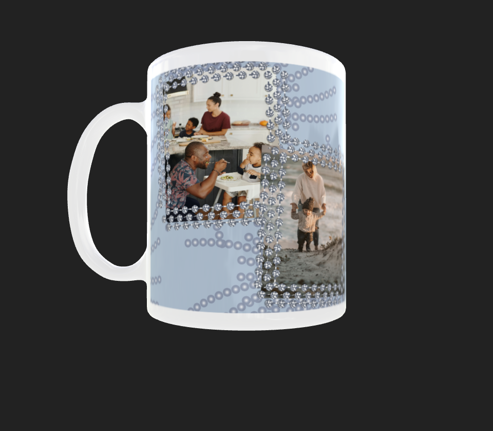 Diamond 4 image Mug - Luxe-Custom-Designer