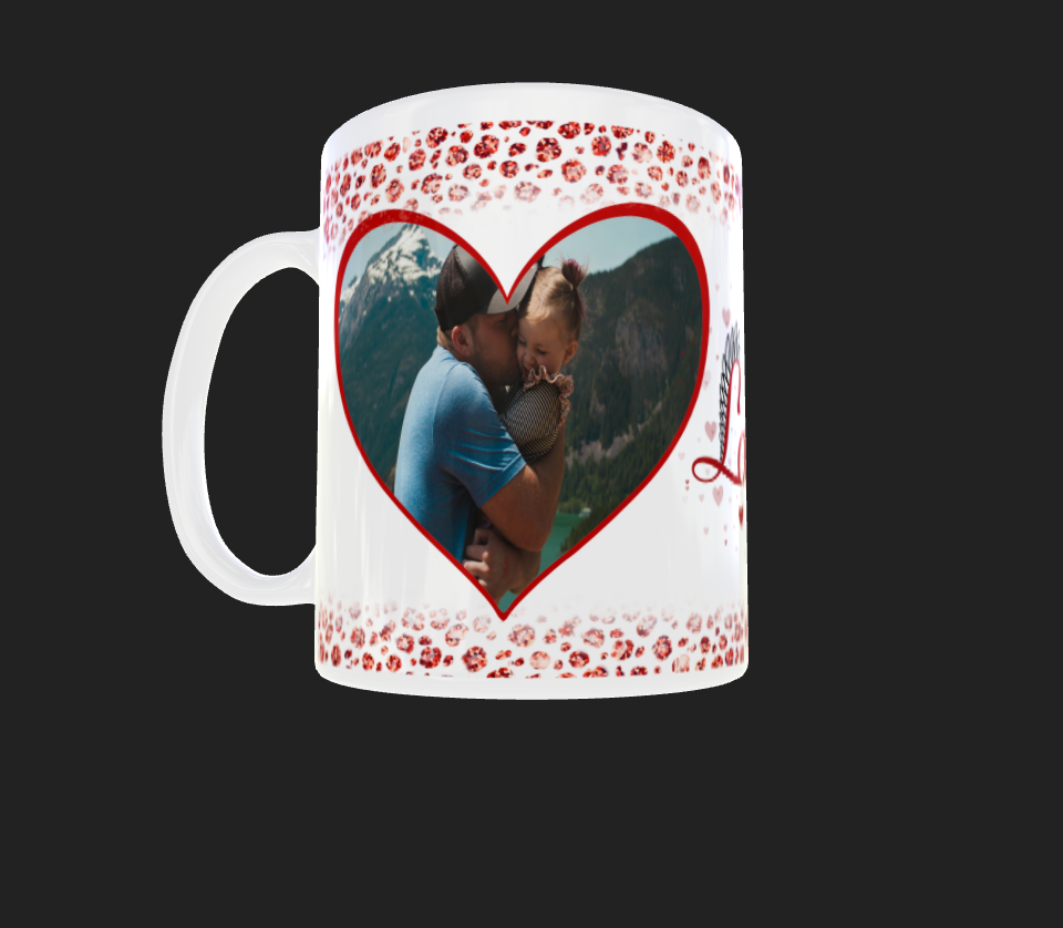 Heart photo mug - Luxe-Custom-Designer