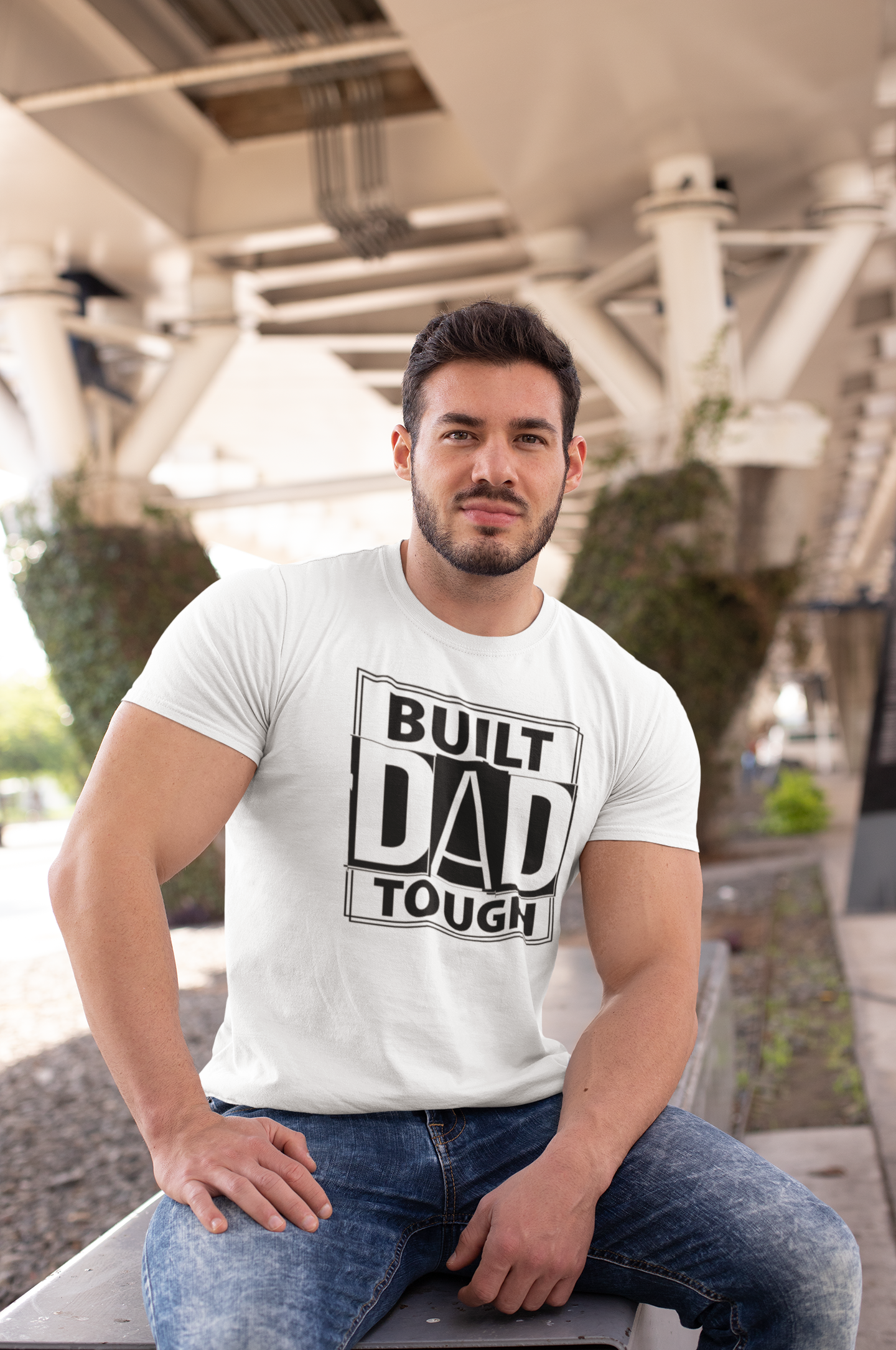 Dad Built - Dad Tough T-Shirt - Luxe Custom Designer