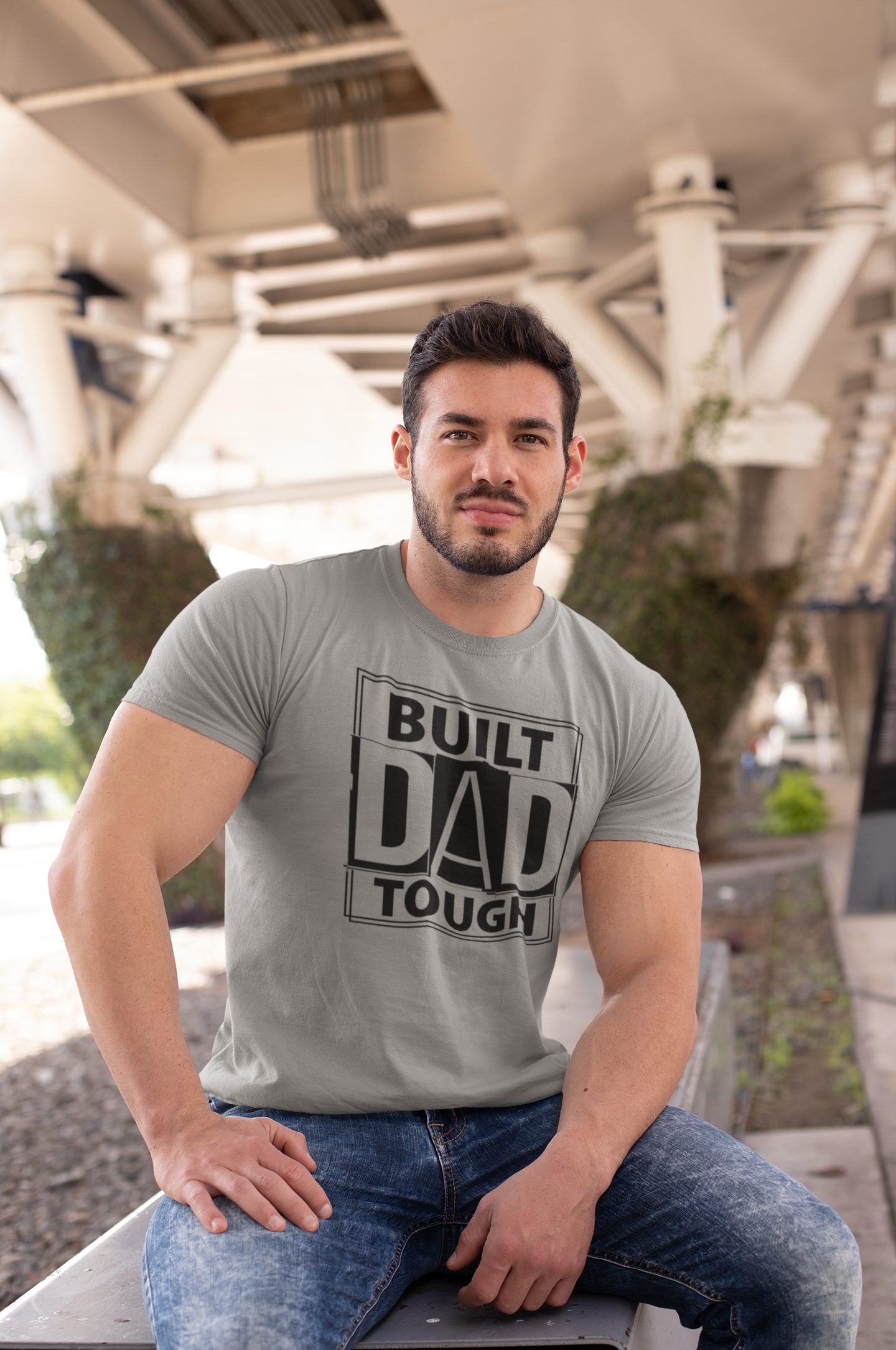 Dad Built - Dad Tough T-Shirt - Luxe Custom Designer