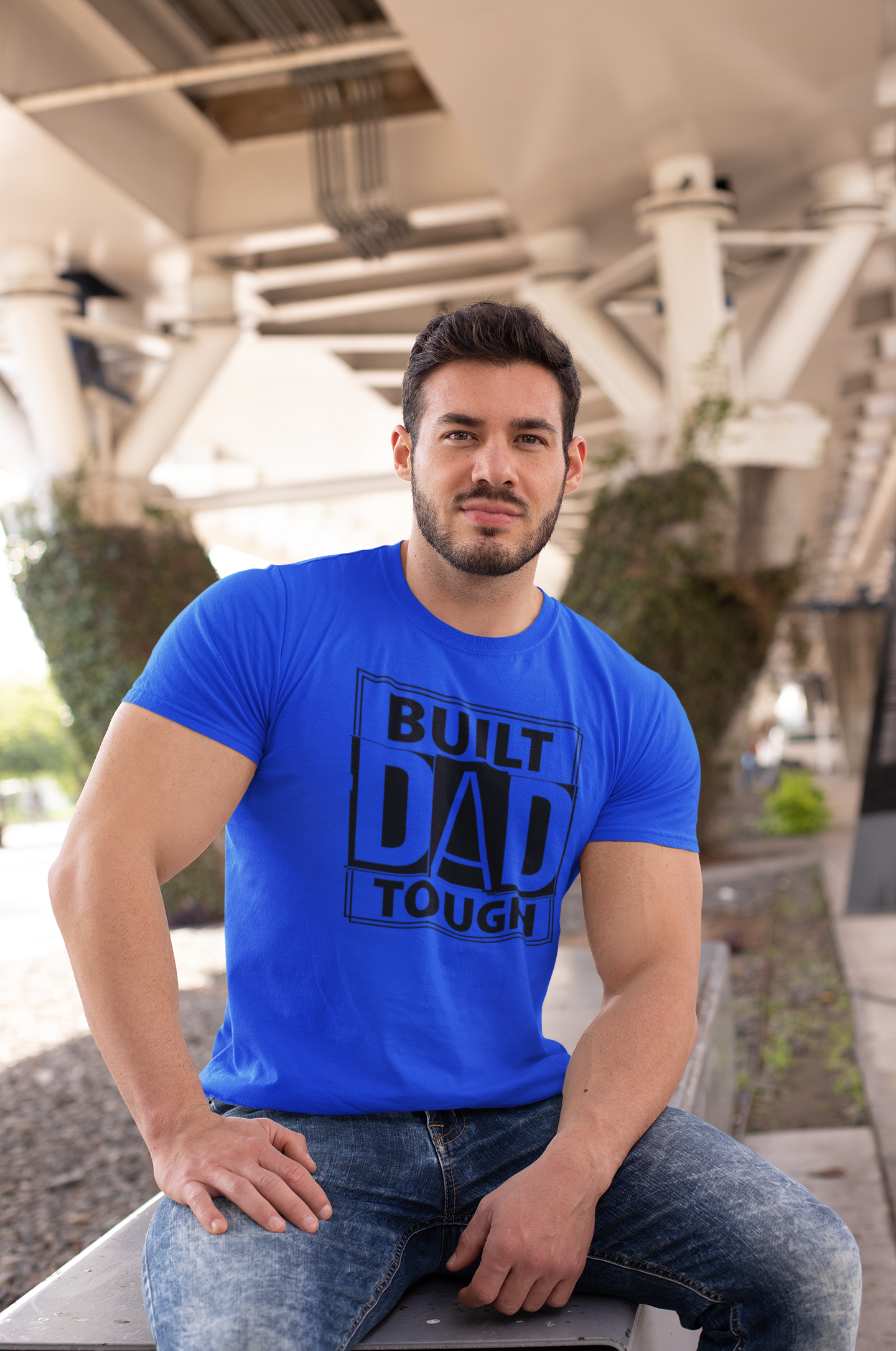 Dad Built - Dad Tough T-Shirt - Luxe Custom Designer