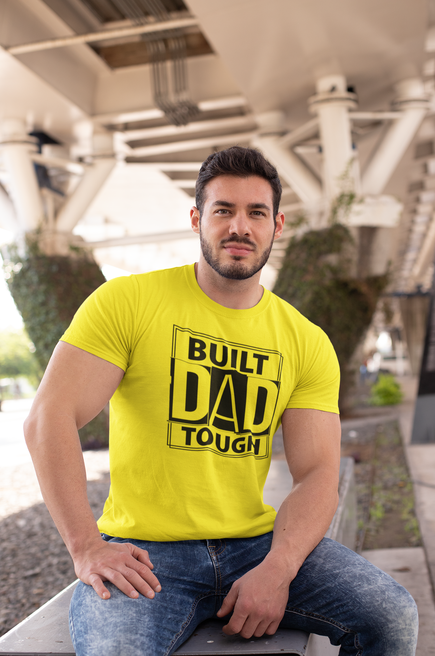 Dad Built - Dad Tough T-Shirt - Luxe Custom Designer