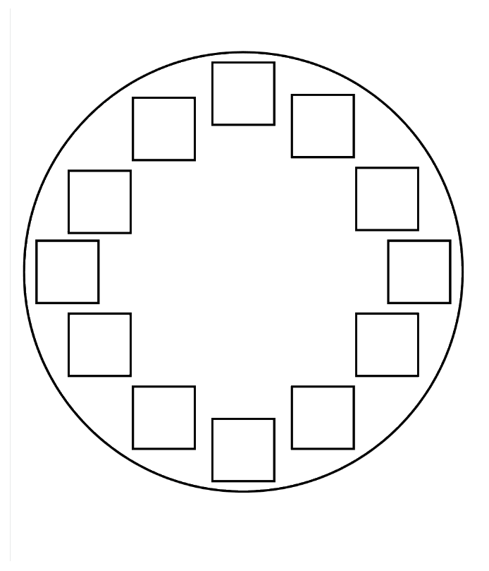 12 photo panel clock - Luxe Custom Designer