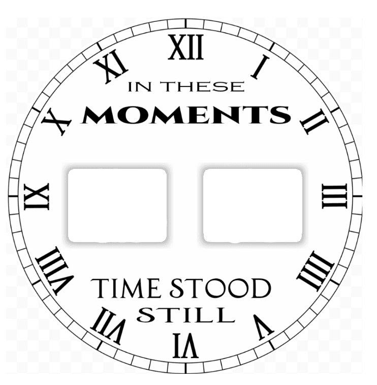 Double photo clock 20cm - Luxe Custom Designer