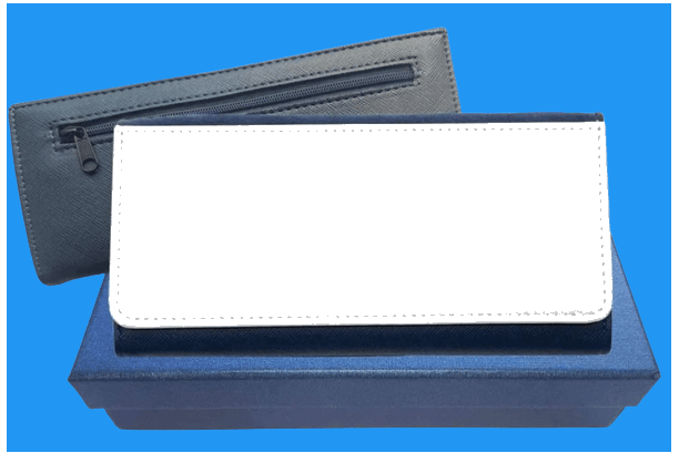 Large Leather Purse - Navy Blue + giftbox - Luxe-Custom-Designer