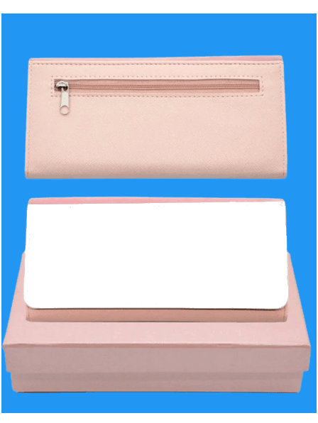 Large Leather Purse - Pink + giftbox - Luxe-Custom-Designer