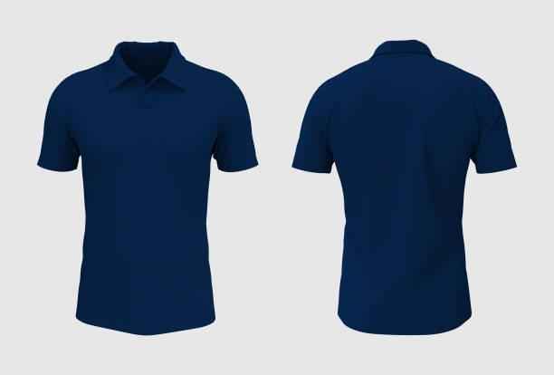 Navy Blue Polo Top