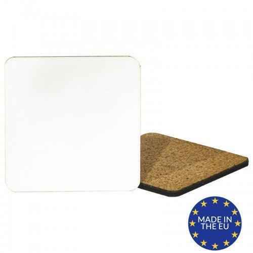 Personalised Square MDF Coaster With Cork
