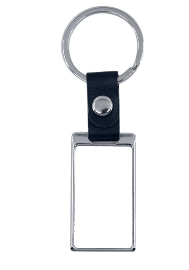 Rectangle metal keyring - Luxe Custom Designer