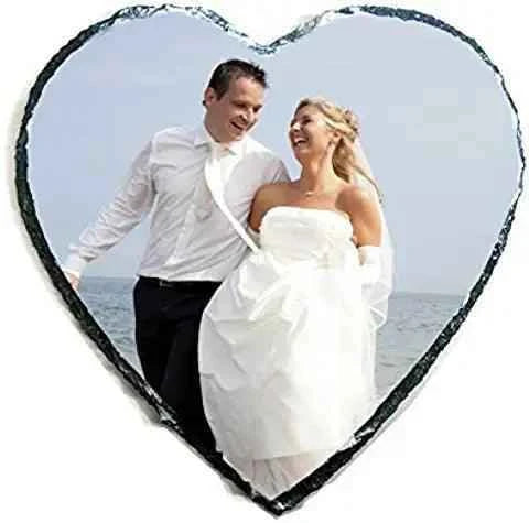 Rock Photo Slate - Heart Medium