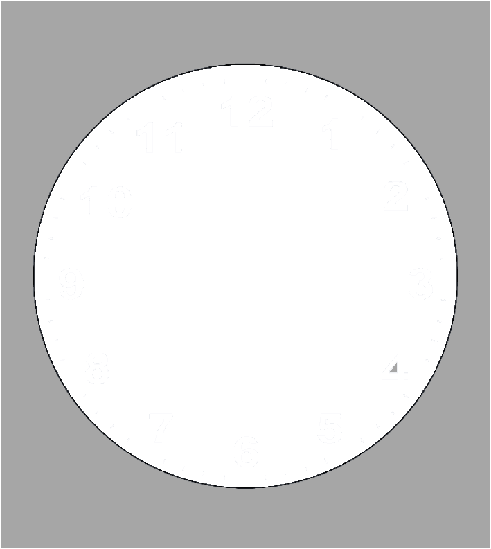 Round Photo Glass Clock 20cm