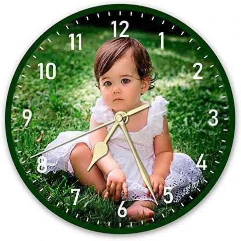 Round Photo Glass Clock 20cm