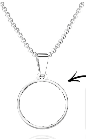 Single Photo Pendant Silver