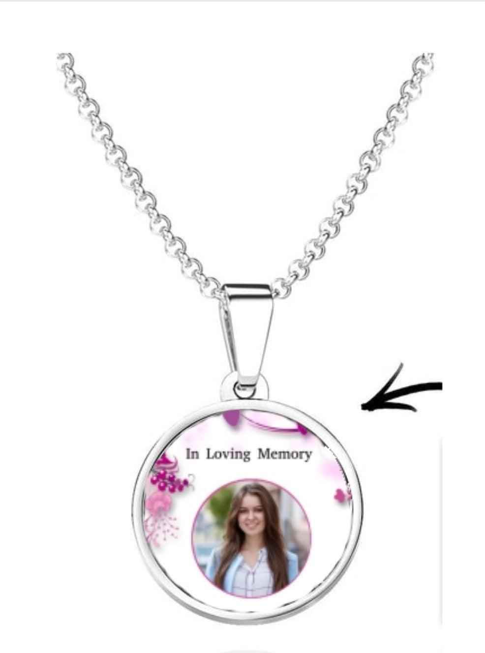 Single Photo Pendant Silver