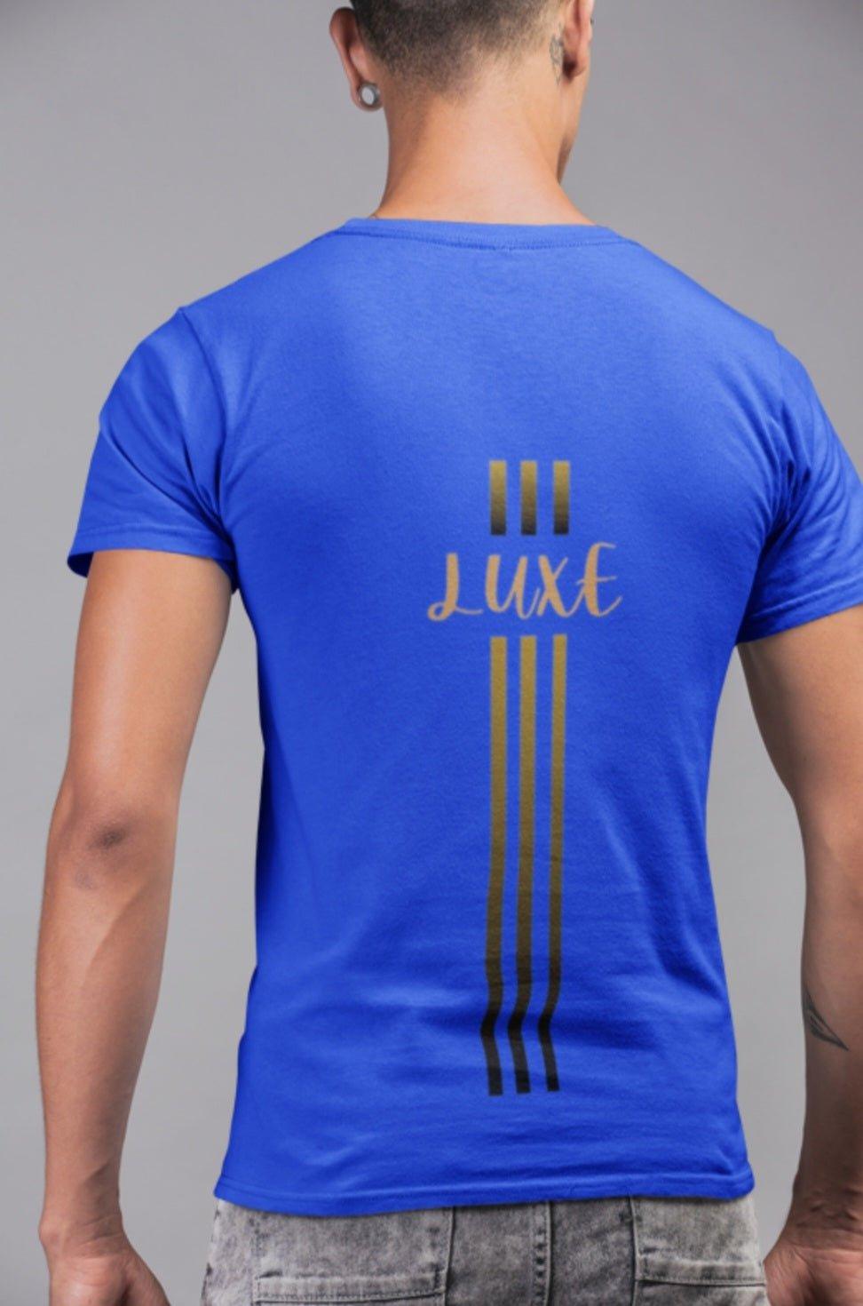 Triple Vertical Luxe T-Shirt - Luxe-Custom-Designer