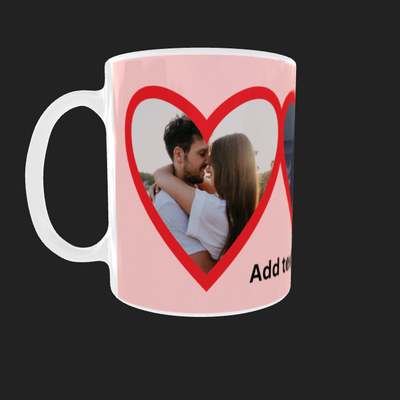 Triple Heart Photo Mug