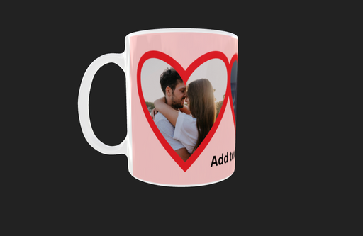 Triple Heart Photo Mug