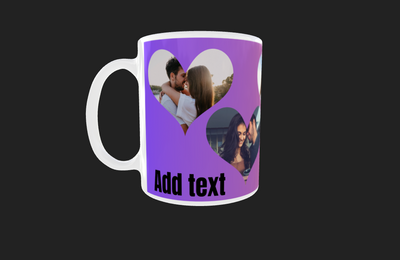 4 heart Fade Photo Mug - Luxe Custom Designer