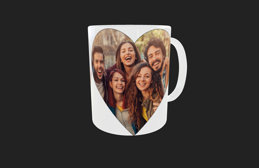 Double Heart Photo Mug