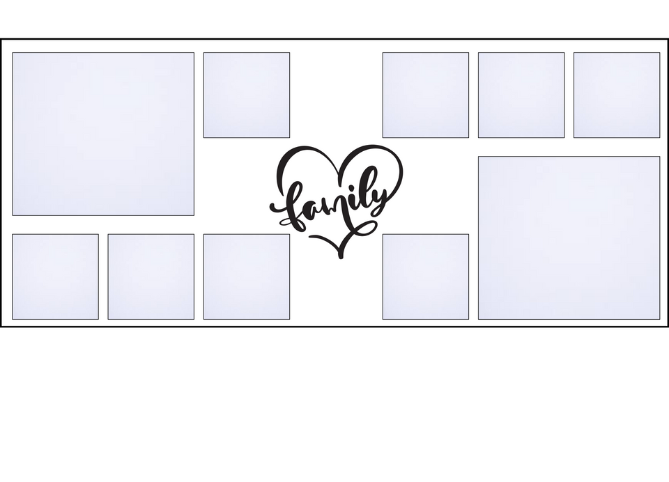 10 Panel Family Personalised Mug, 11 OZ Ceramic - Luxe Custom Designer